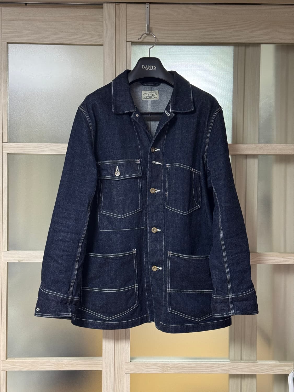 BANTS BGS 13oz 데님 커버올 자켓 인디고 상품이미지2