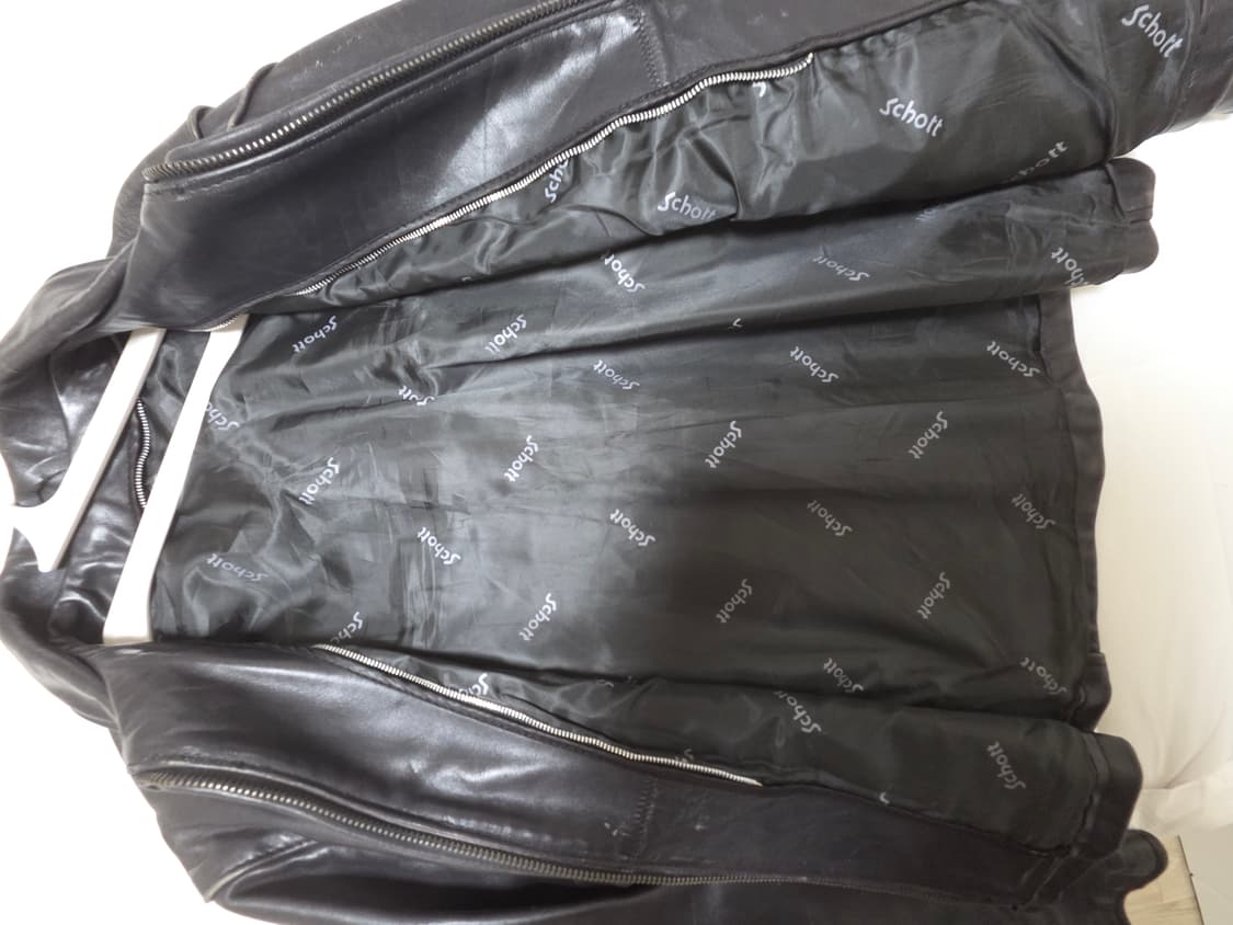 Schott 쇼트 가죽자켓 상품이미지3