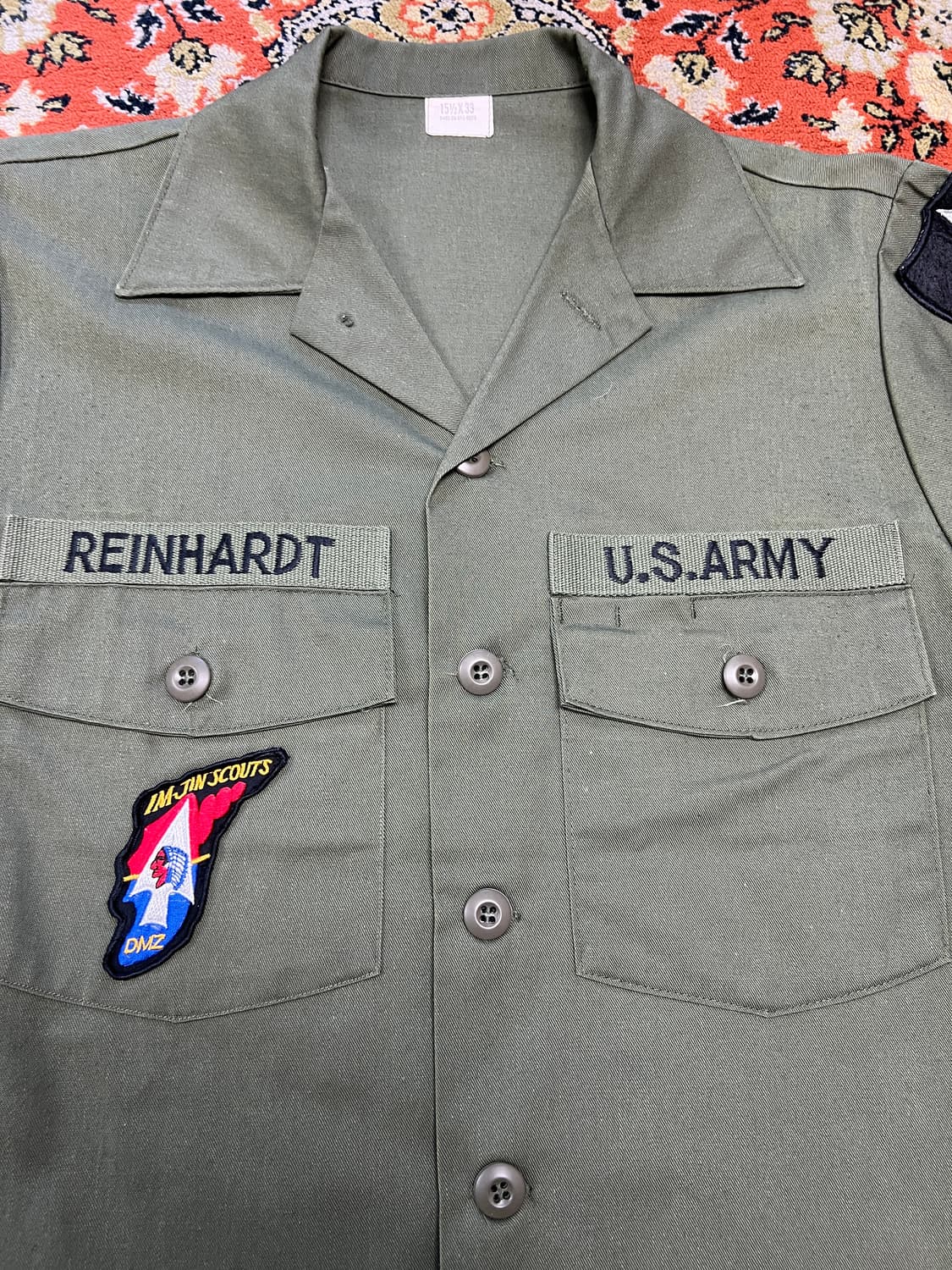 [15 1/2] 미군 OG-507 존레논 임진각 밀리터리 셔츠 상품이미지3
