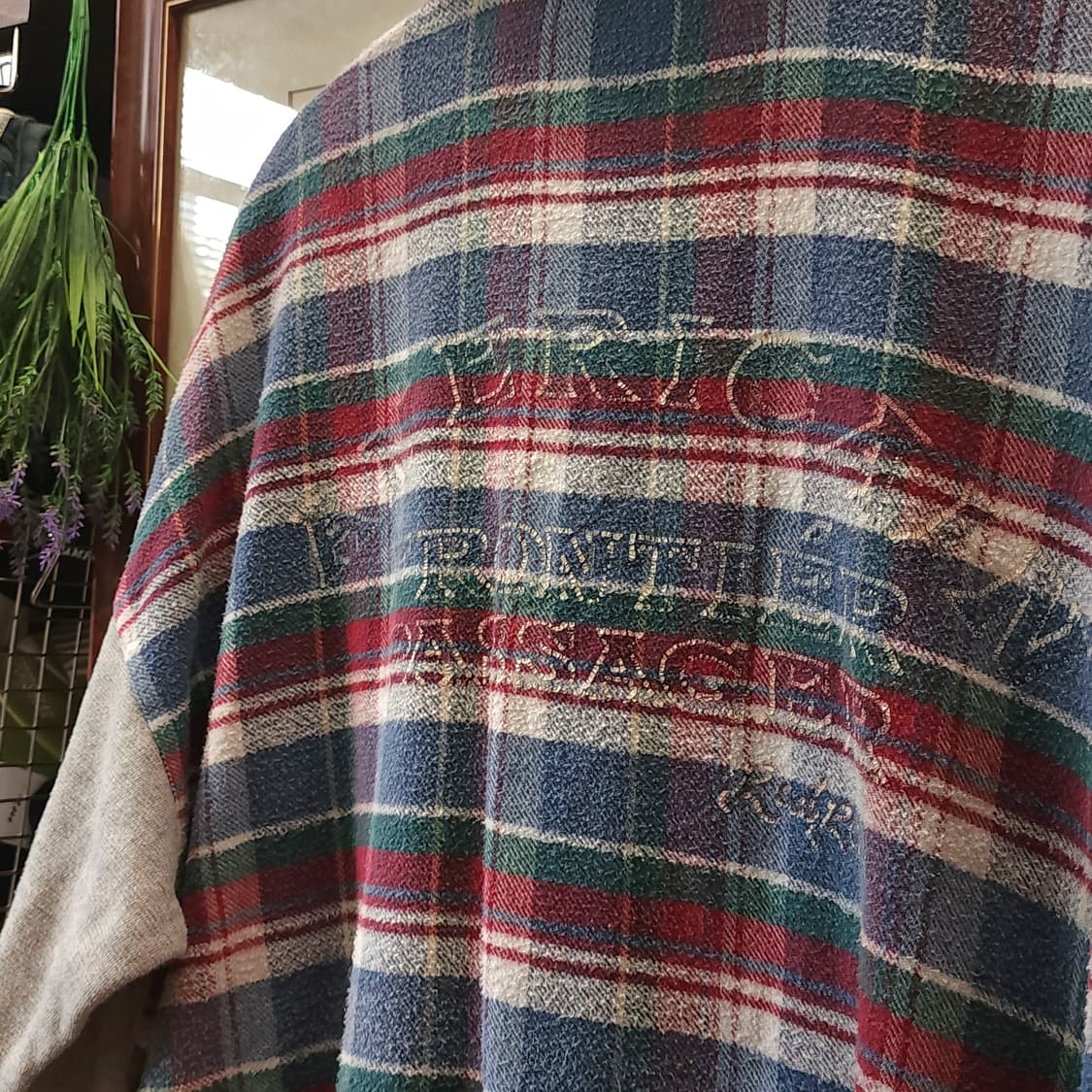 90s 아메리칸 빈티지 체크셔츠 루즈핏 스웻셔츠 윈도우 체크 xl 상품이미지10