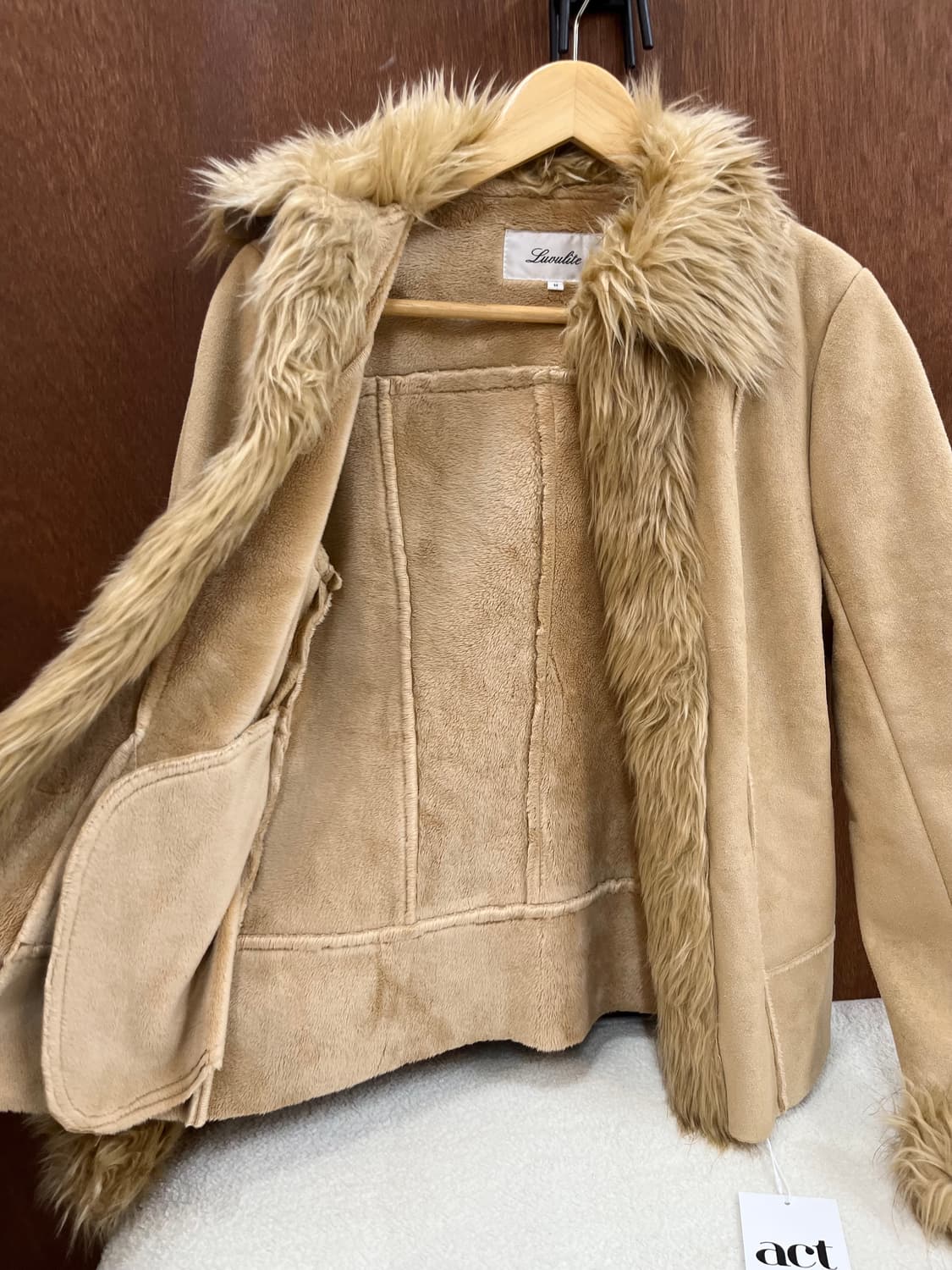 LUVULITE 스웨이드 퍼 시어링 자켓 상품이미지9