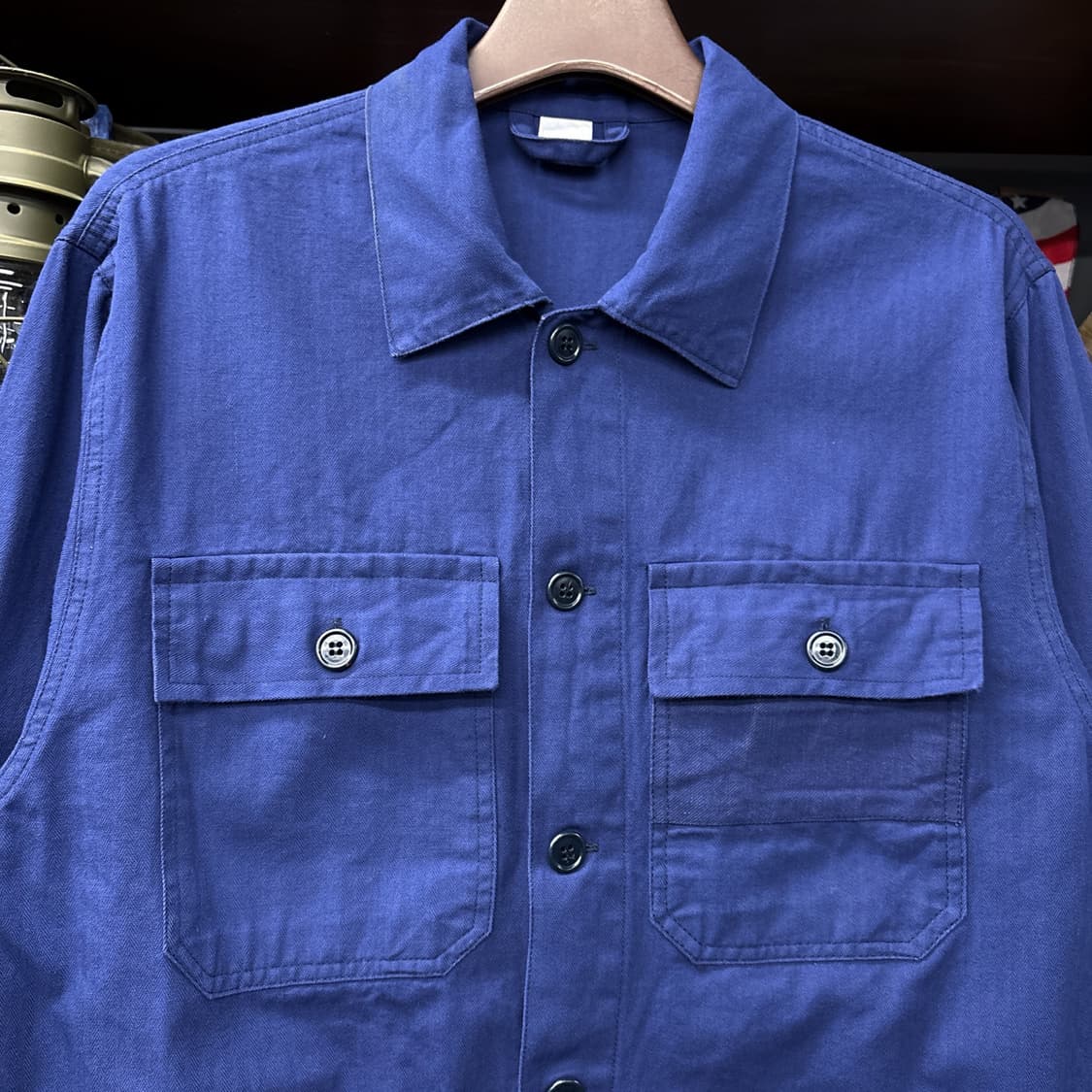 80s 클래식 헤링본위빙 4포켓 프렌치워크자켓 N558 상품이미지3