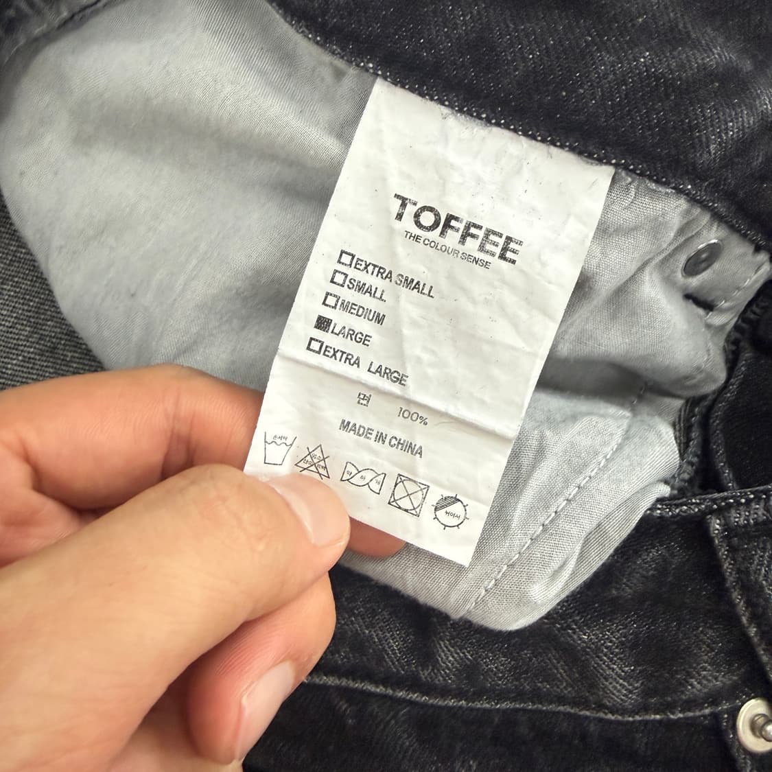 (L)토피 TOFFEE 흑청 데님팬츠 상품이미지3
