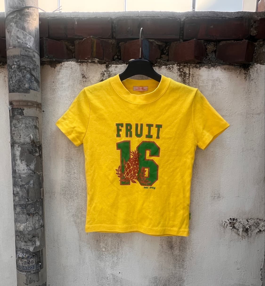 FRUIT 16' 레터링 빈티지 반팔 상품이미지1