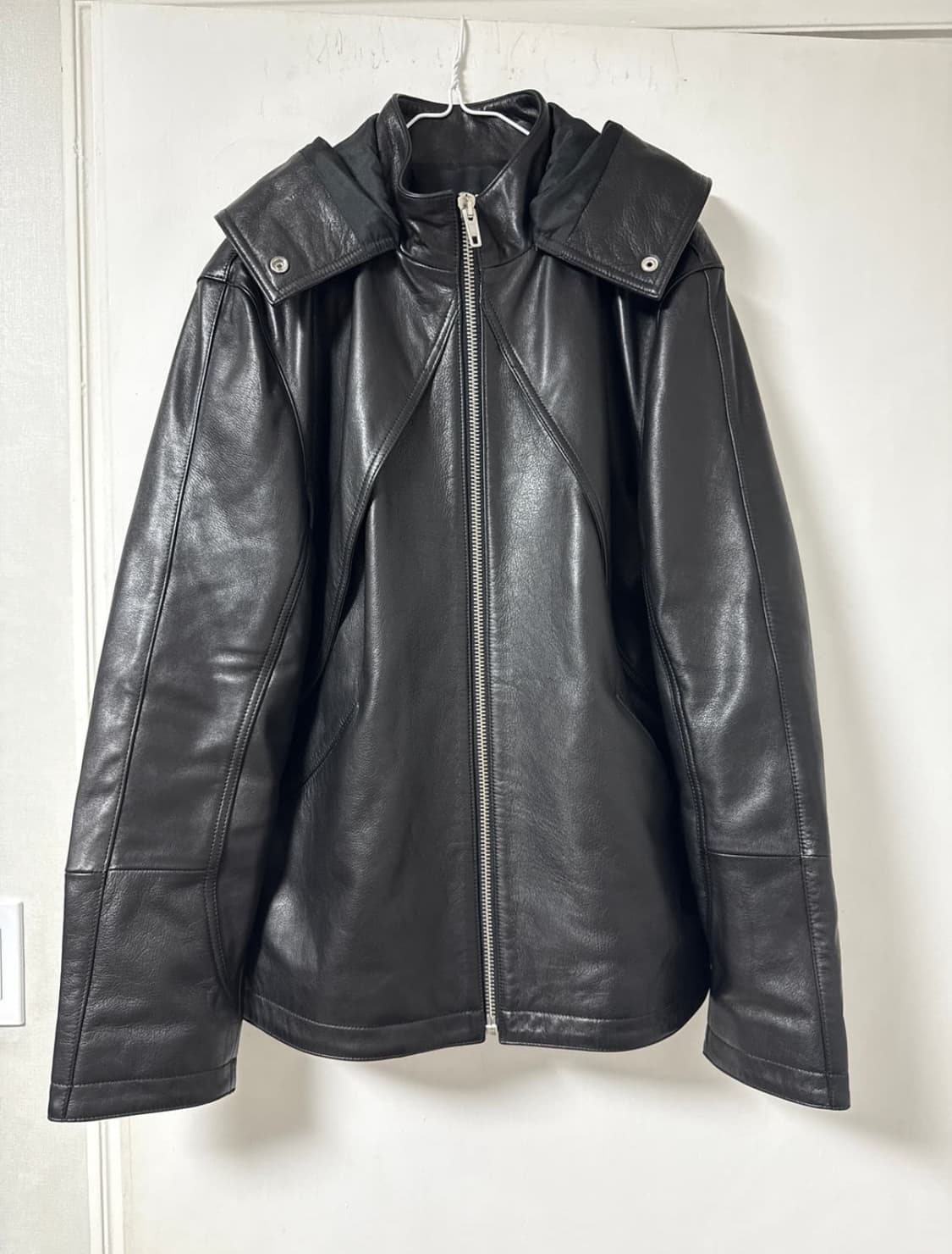 FLANEUR  후디 바라클라바 카우레더자켓 상품이미지5