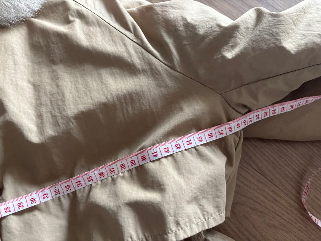 새상품급 지컷 사가퍼 날개 스트링 야상형 패딩 55(66가능) 상품이미지8