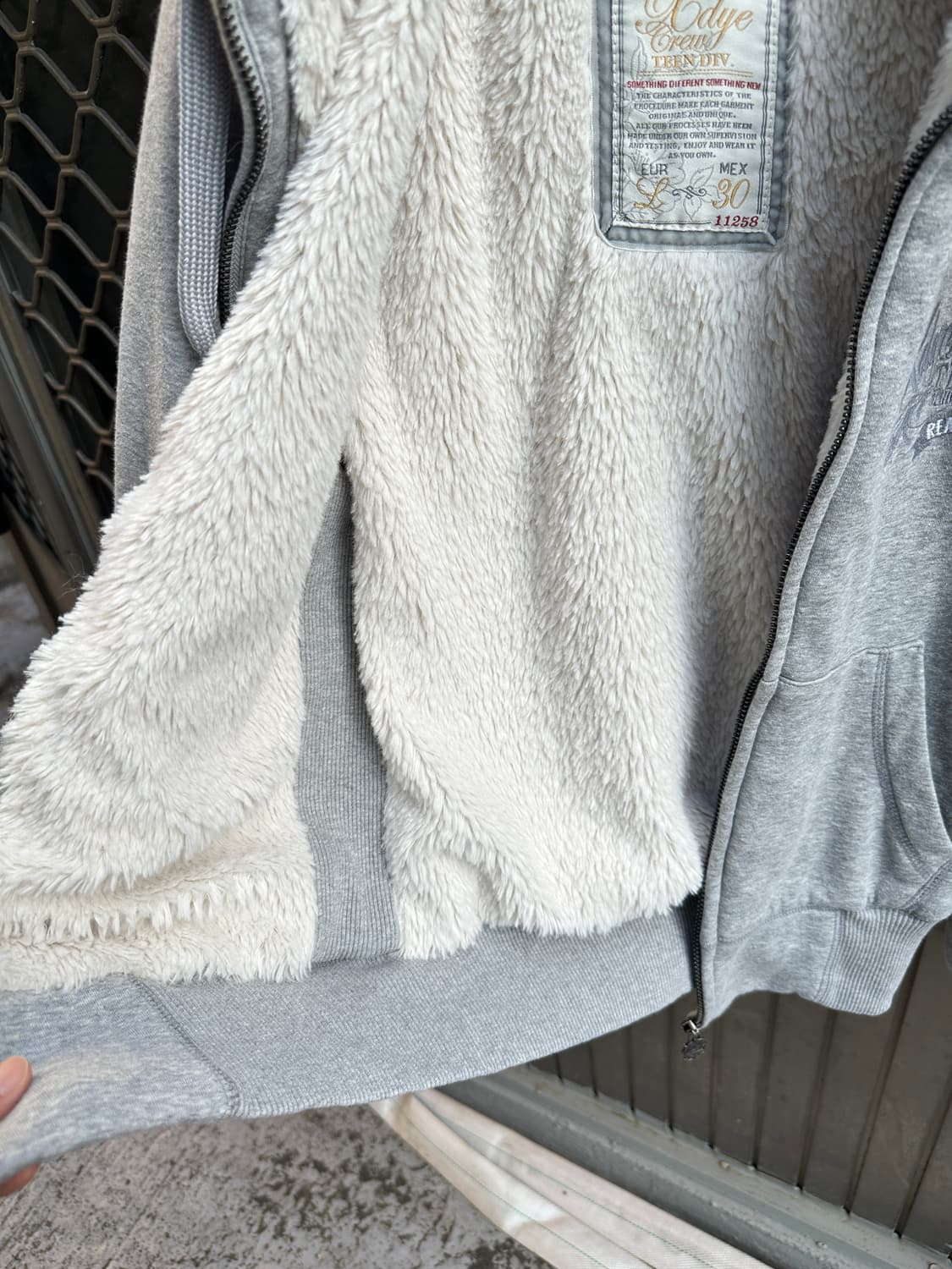 NONE vintage x dye fur hood zip up 상품이미지8