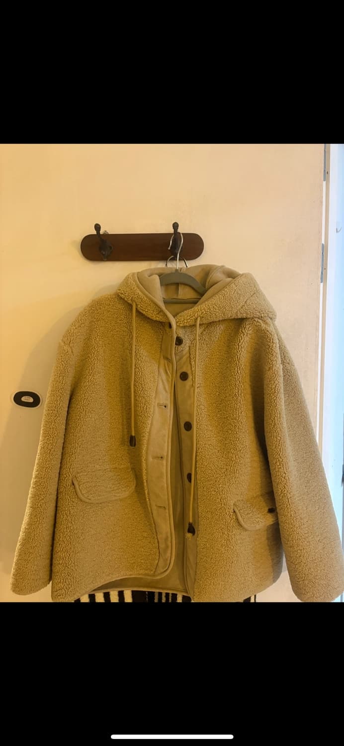 오로 oro 뽀글이 투폴드 플리스후드 코트 S 상품이미지3