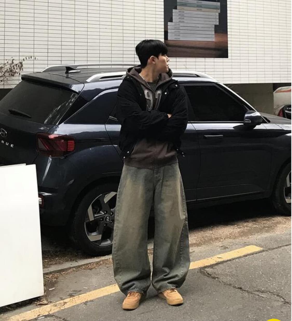 빈티지 커브드 팬츠 상품이미지1