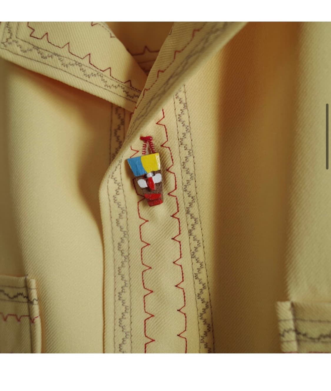 1960’s Hand Embroidered Haiti Shirt (yel 상품이미지2