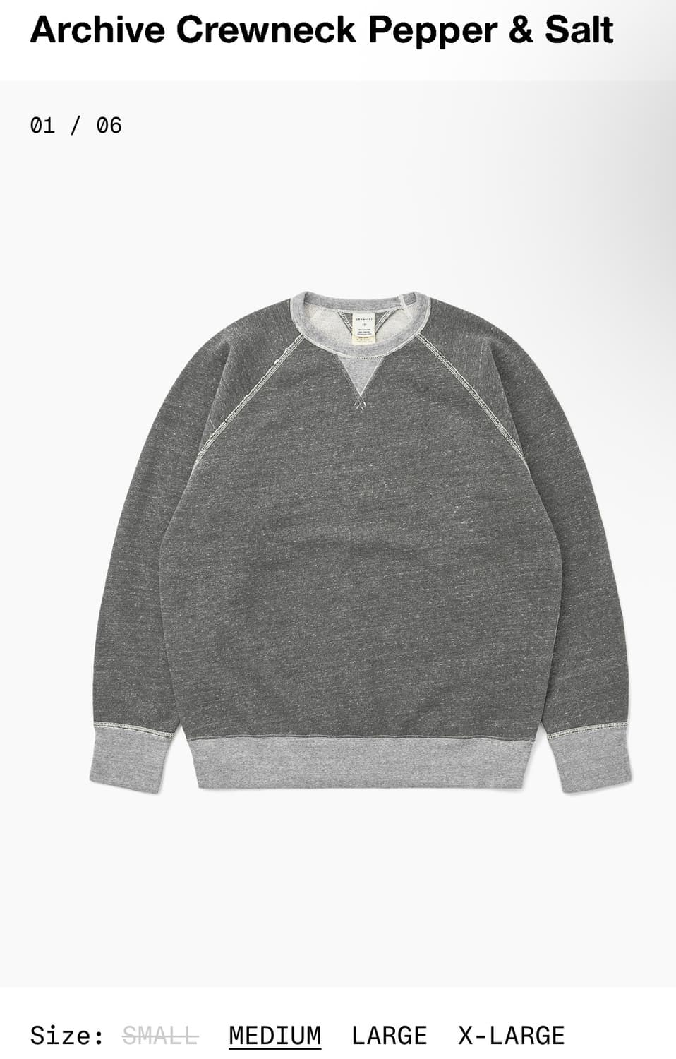 Khakis archive crewneck pepper & salt L 상품이미지1