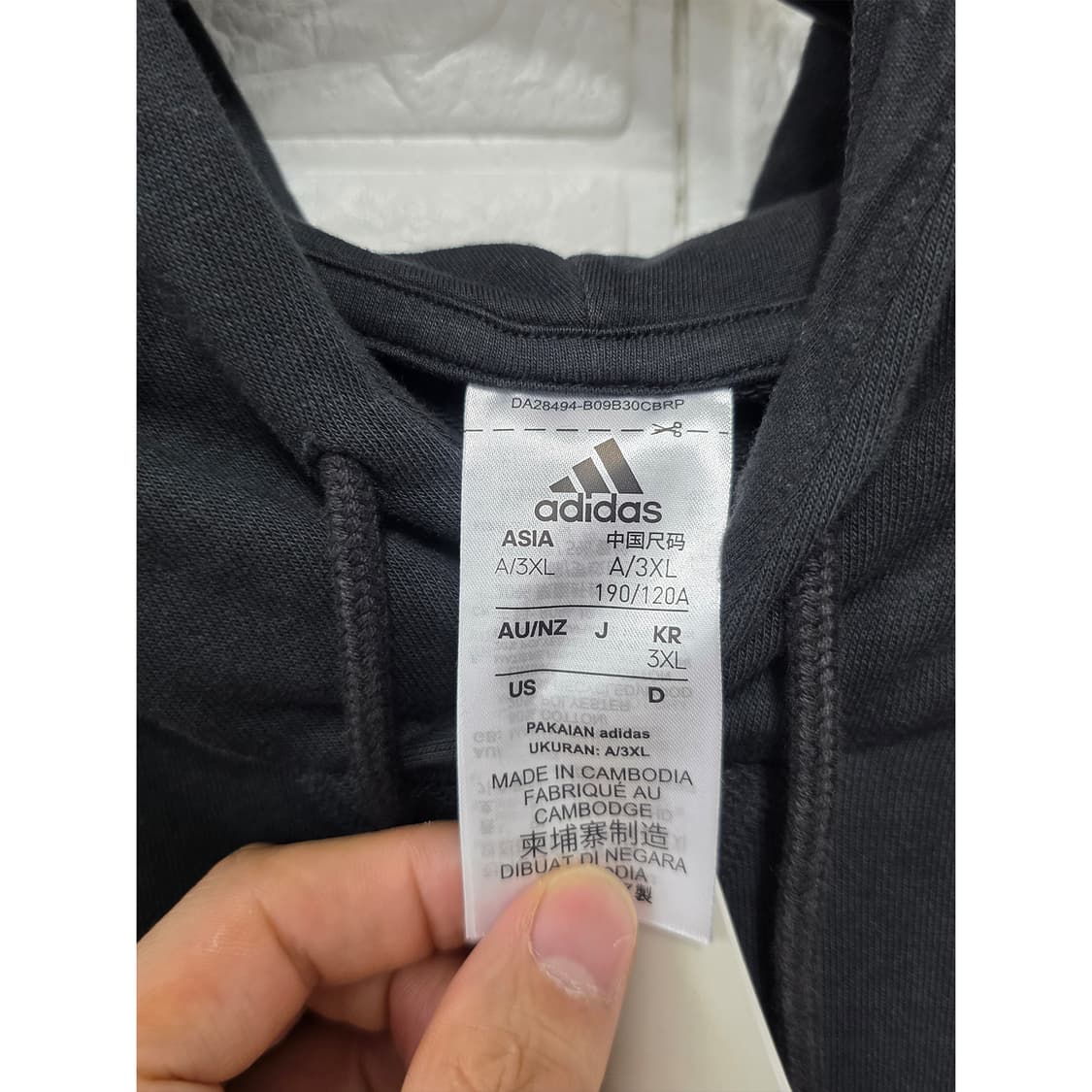 택포) 아디다스 블랙 후드티 3XL 새상품 상품이미지2