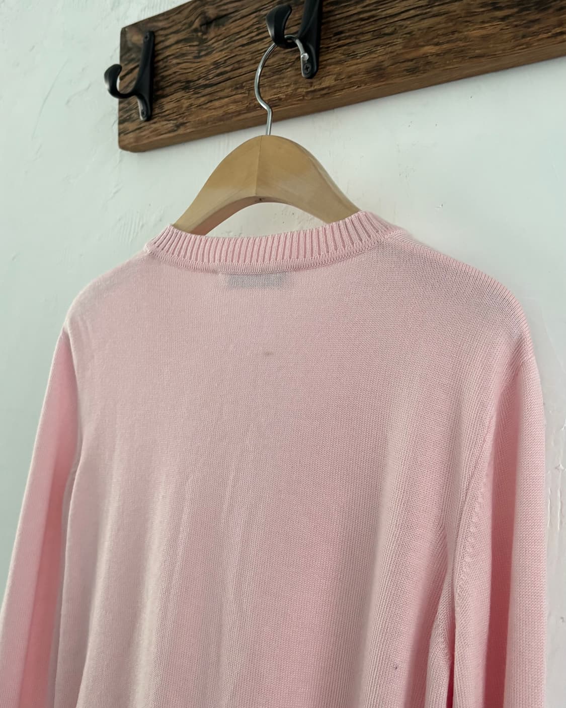 MaisonKitsune 메종키츠네 폭스패치 베이비핑크 우먼 유넥 가디건 상품이미지4