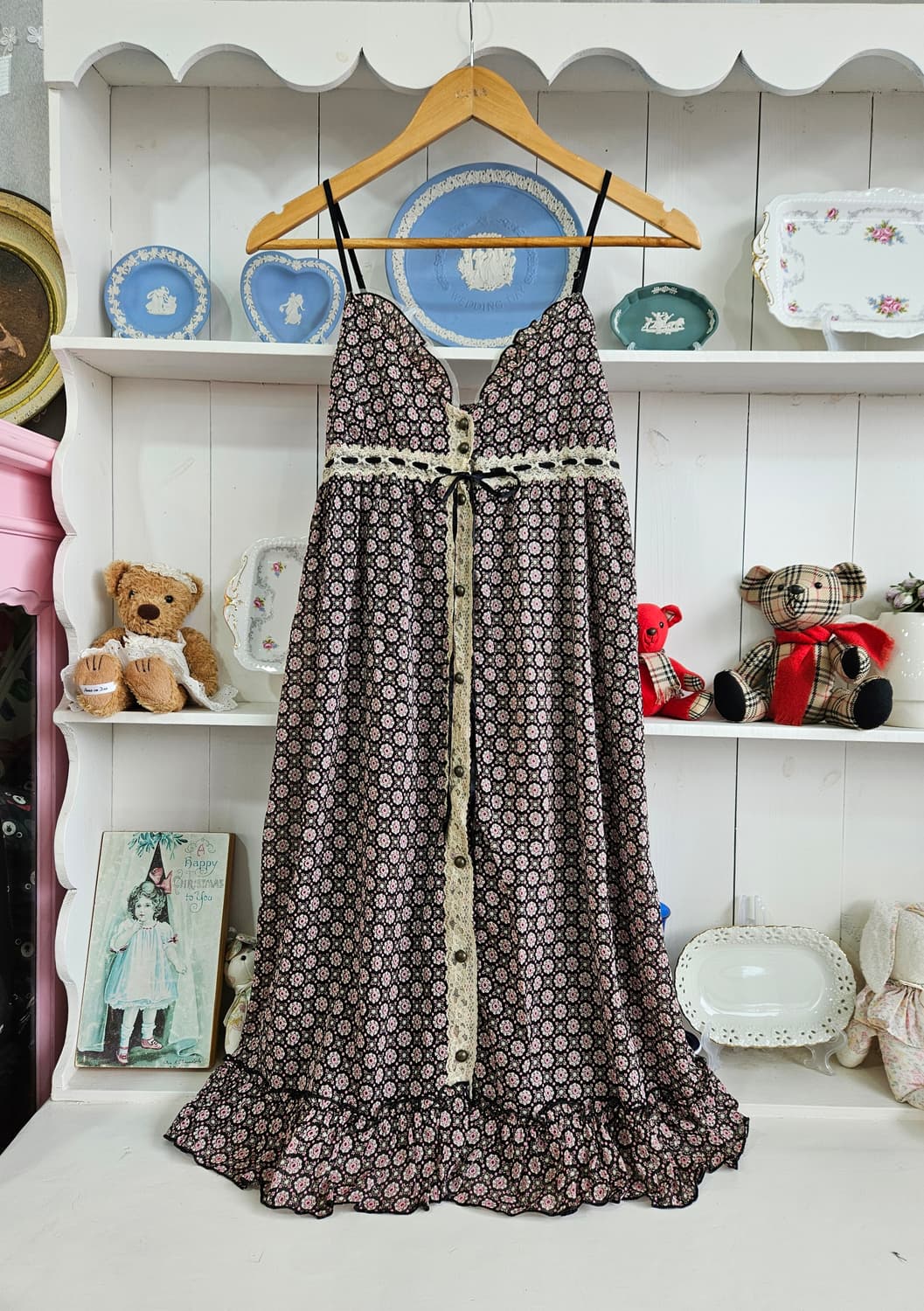 플라워 쉬폰 뷔스티에 원피스 상품이미지1