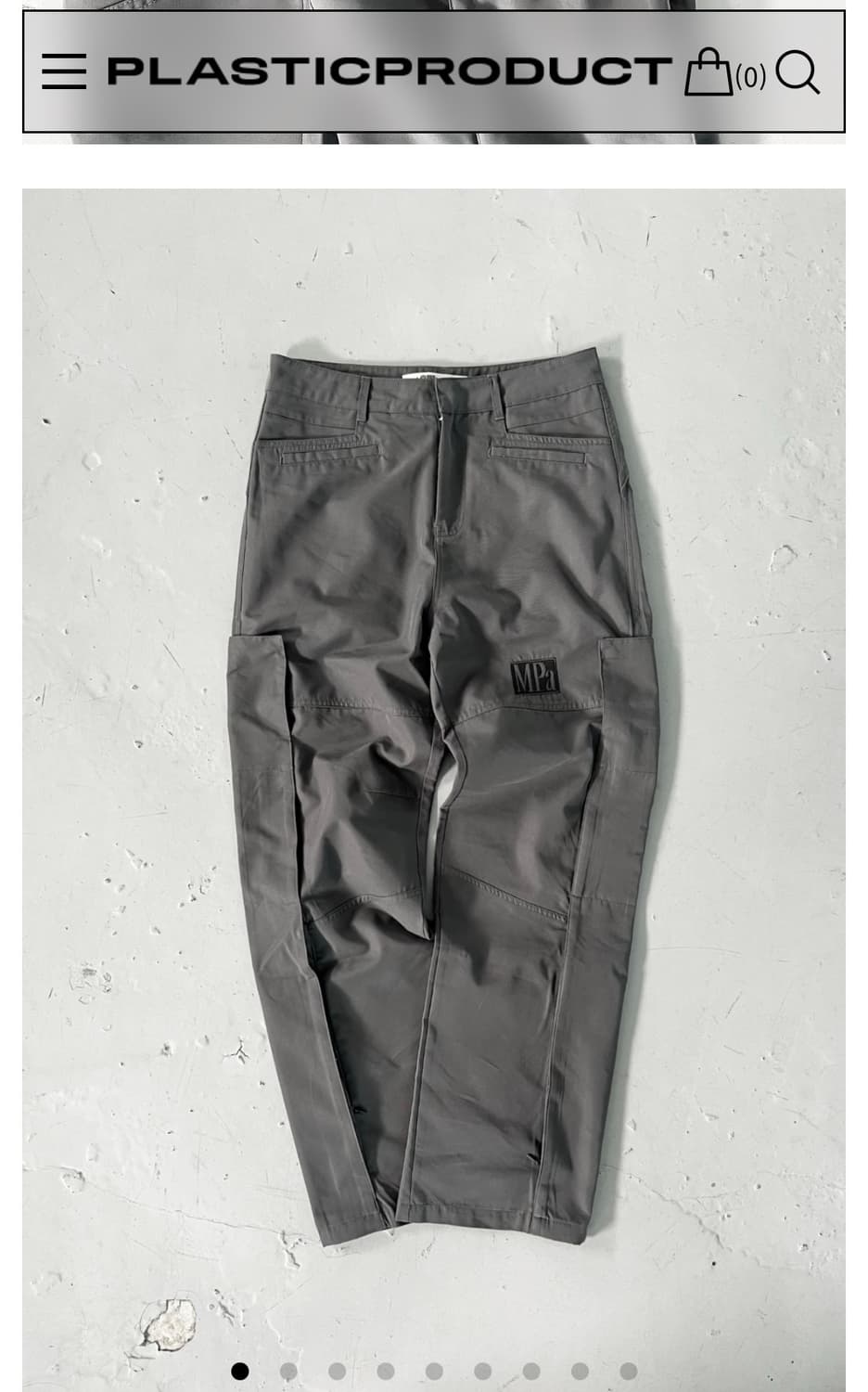M플라스틱프로덕트 MULTI PANEL CARGO PANTS (GREY) 상품이미지1