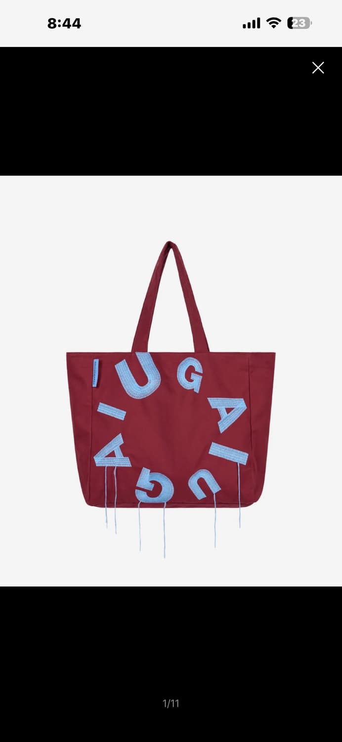 이우가마카라스 빅백 그레이>레드 교환 상품이미지2