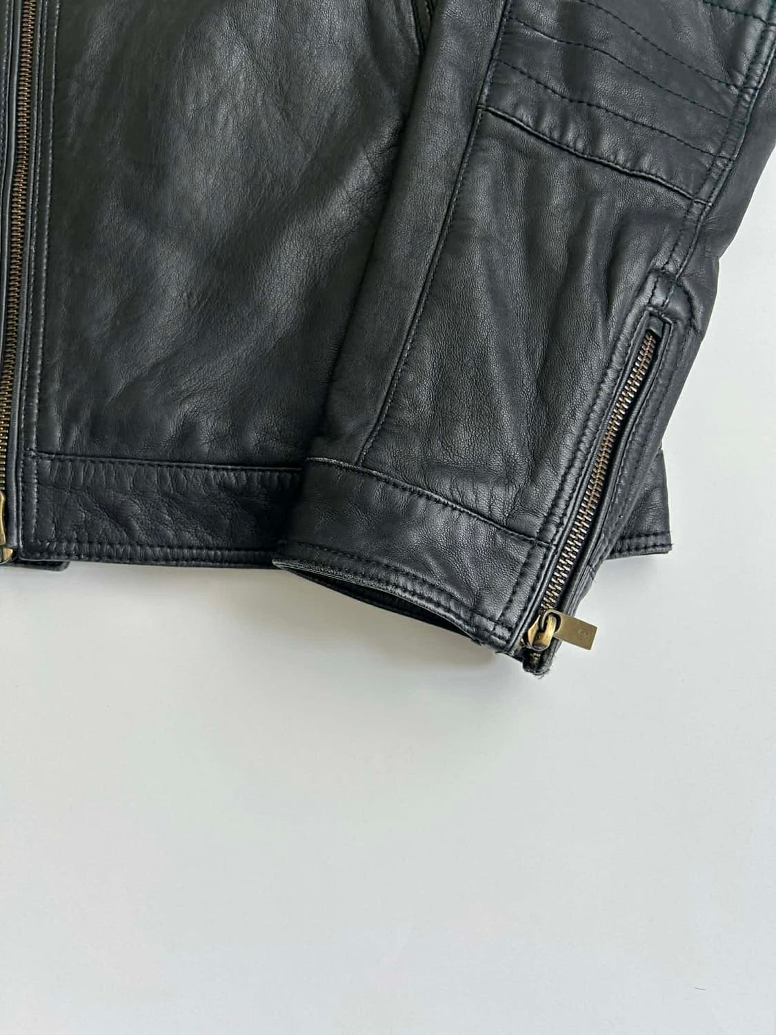 [S] 마시모두띠 비대칭 양가죽 슬림 라이더 자켓 상품이미지9