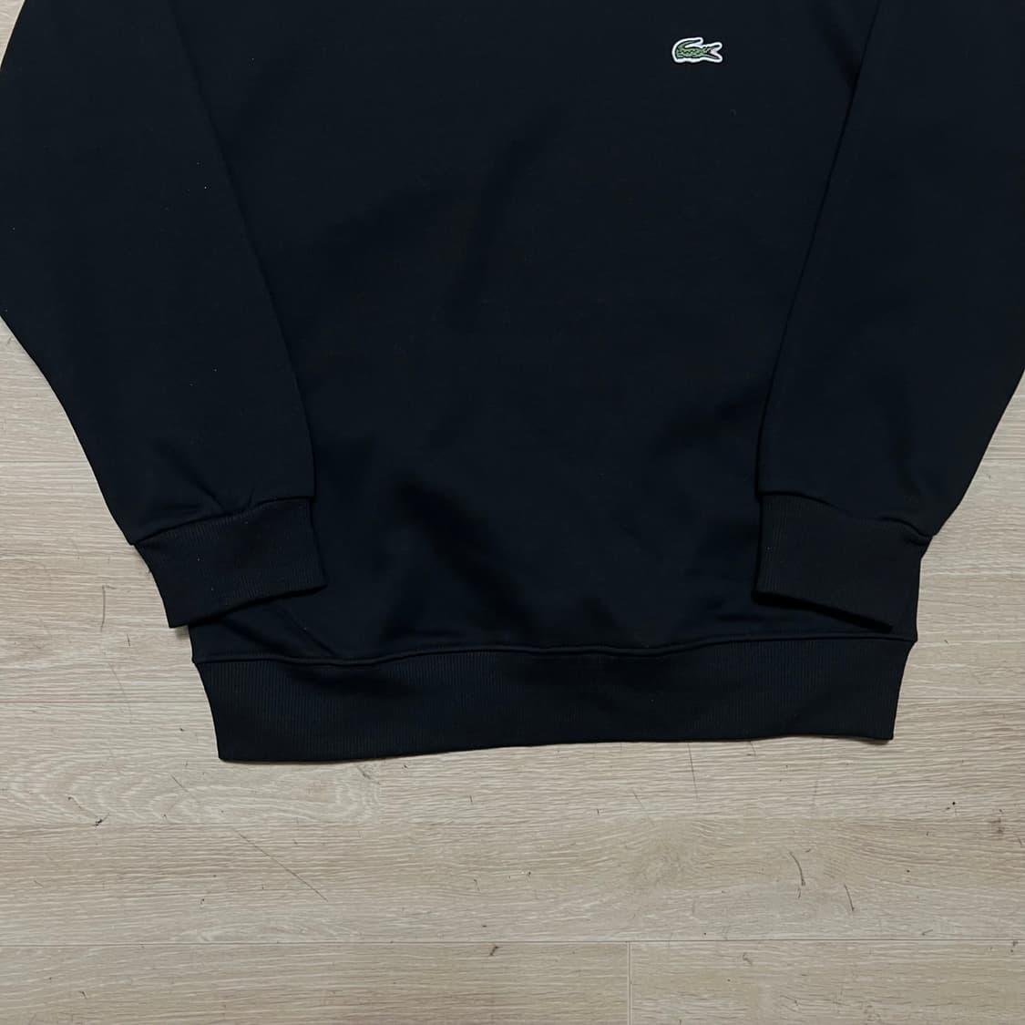 라코스테 자수로고 안감 맨투맨 크루넥 티셔츠 [블랙] M/95 상품이미지3