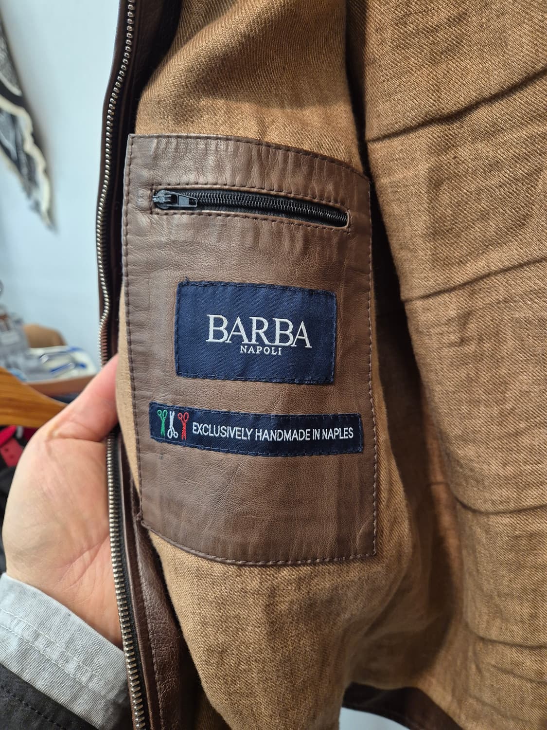 BARBA Napoli 이태리 명품 남성 가죽 자켓  48
갈색 가죽 소 상품이미지6