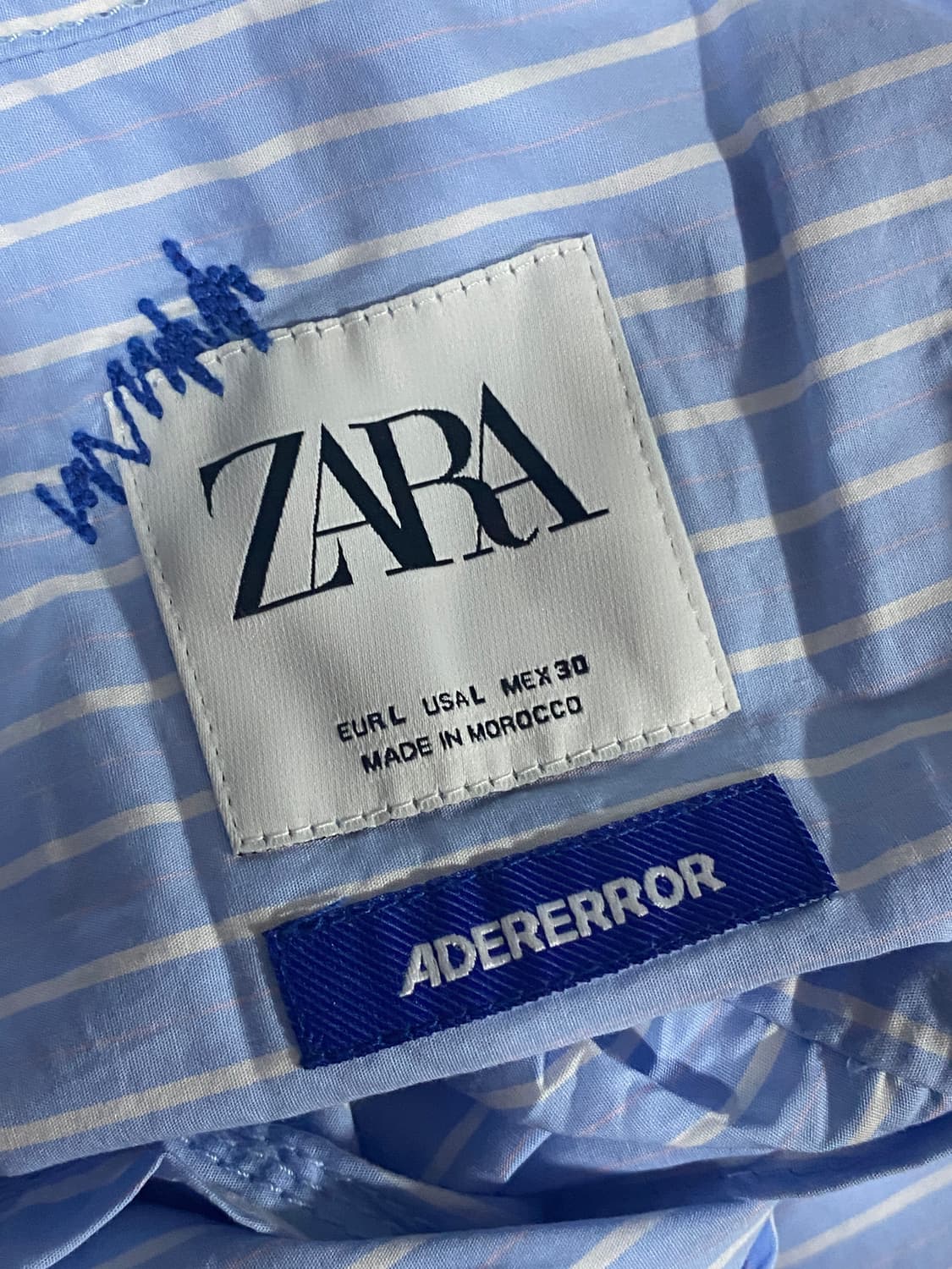 아더에러 X 자라 스트라이프 포플린 셔츠 상품이미지3