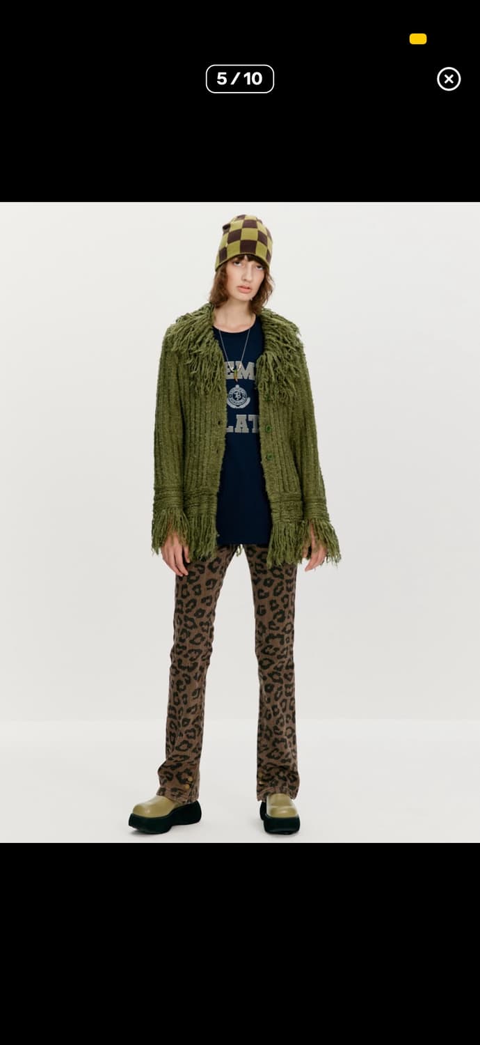 더오픈프로덕트 레오파드 사이드 버튼 팬츠 상품이미지1