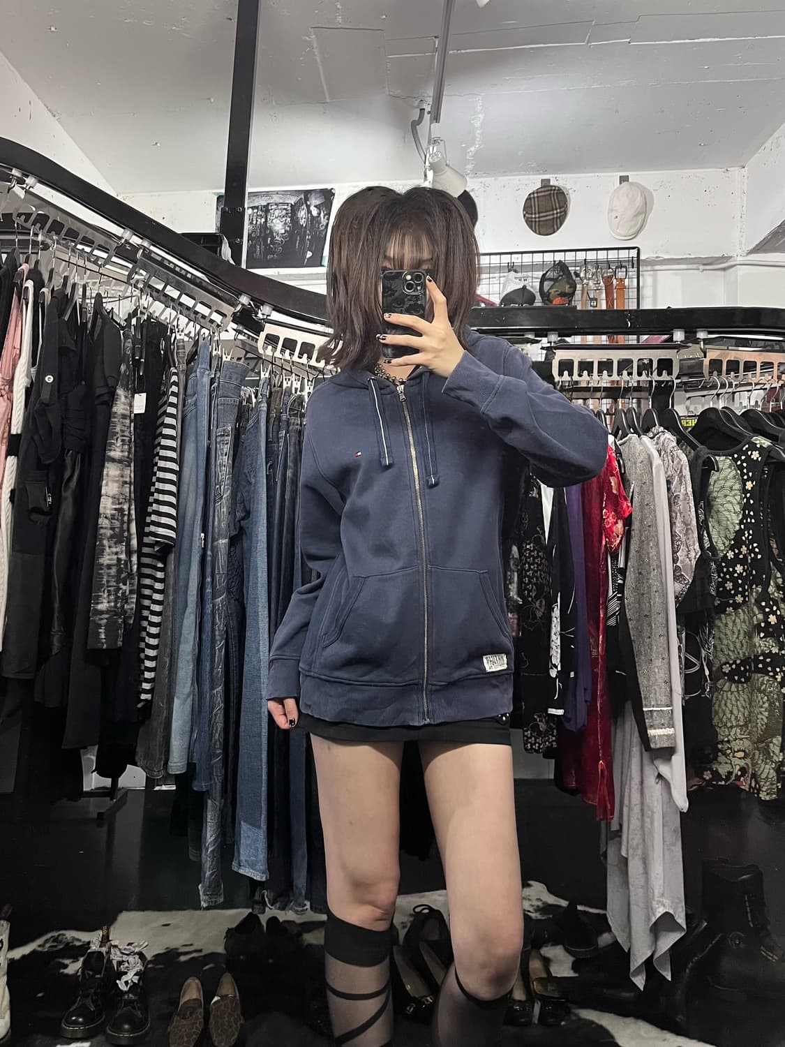 타미힐피거 네이비 후드집업 상품이미지1