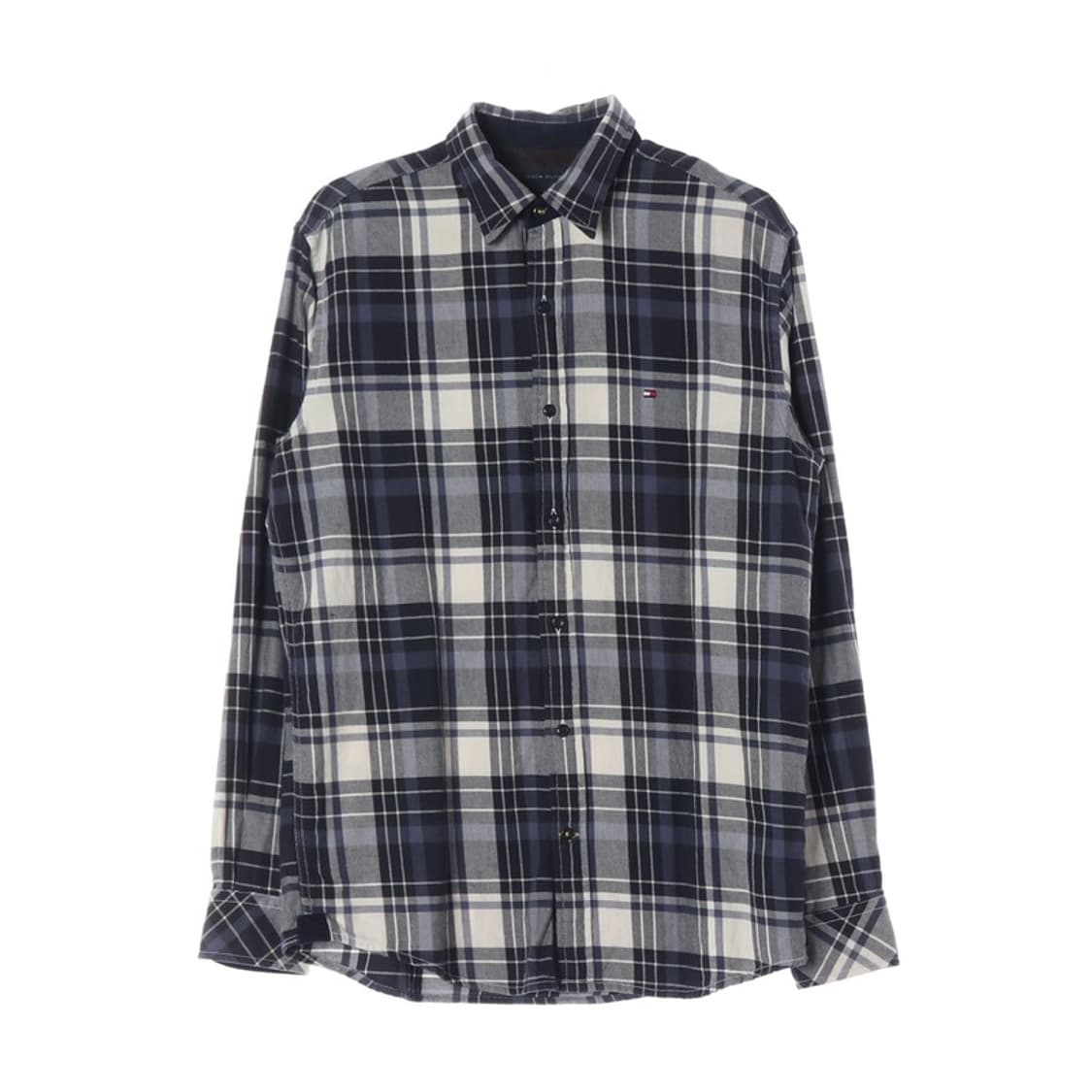 타미힐피거 빈티지핏 배색 체크 셔츠 S 상품이미지1