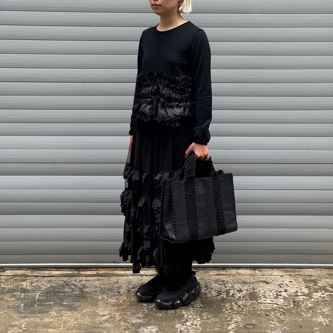 Leather Tote Black Bag 상품이미지9