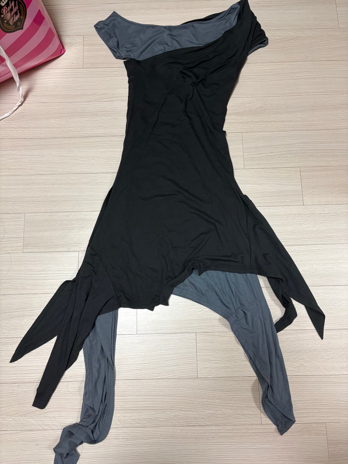 오디너리 홀리데이 언밸런스 언발란스 오프숄더 원피스  상품이미지6