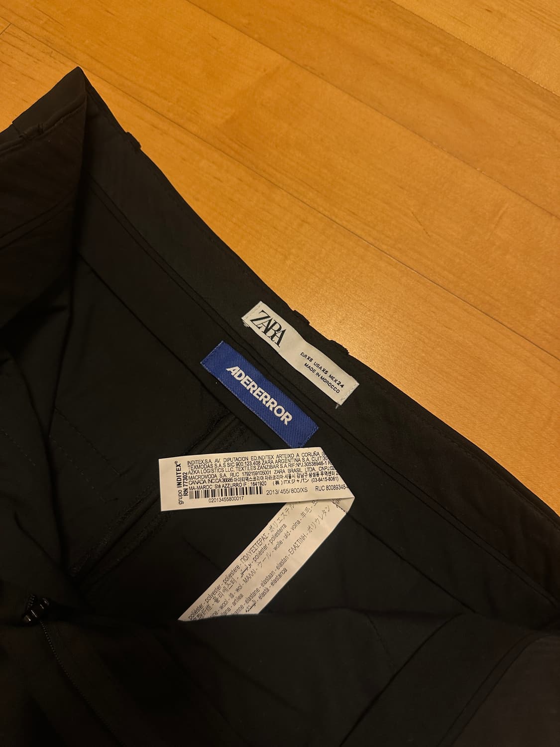 자라 x 아더에러 테이퍼드 트라우저 블랙 XS 상품이미지5