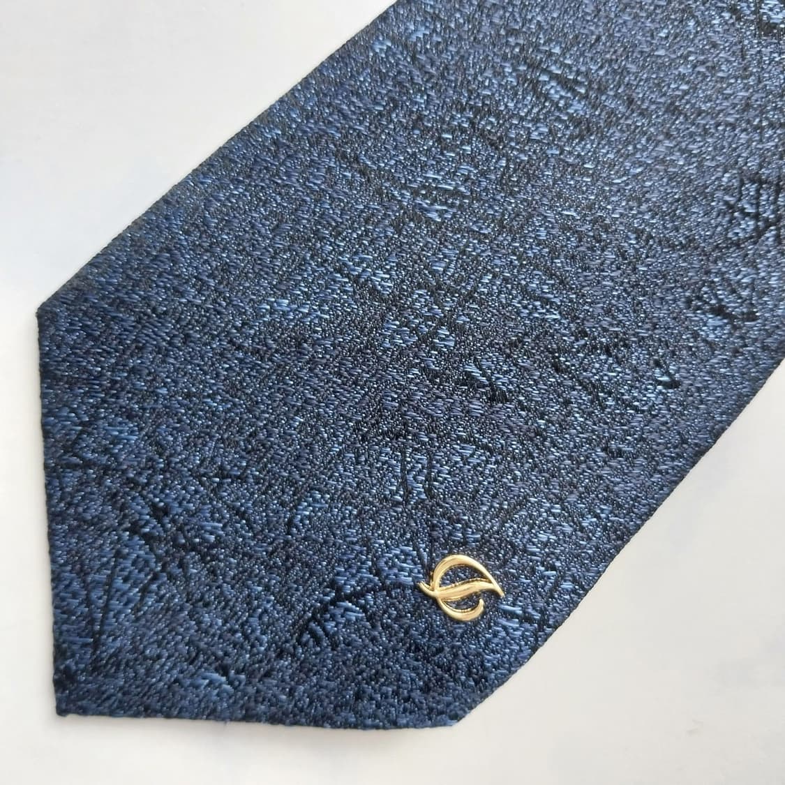 듀퐁 실크 네이비 텍스처 패턴 넥타이 8cm S~A+등급 K2463 상품이미지6