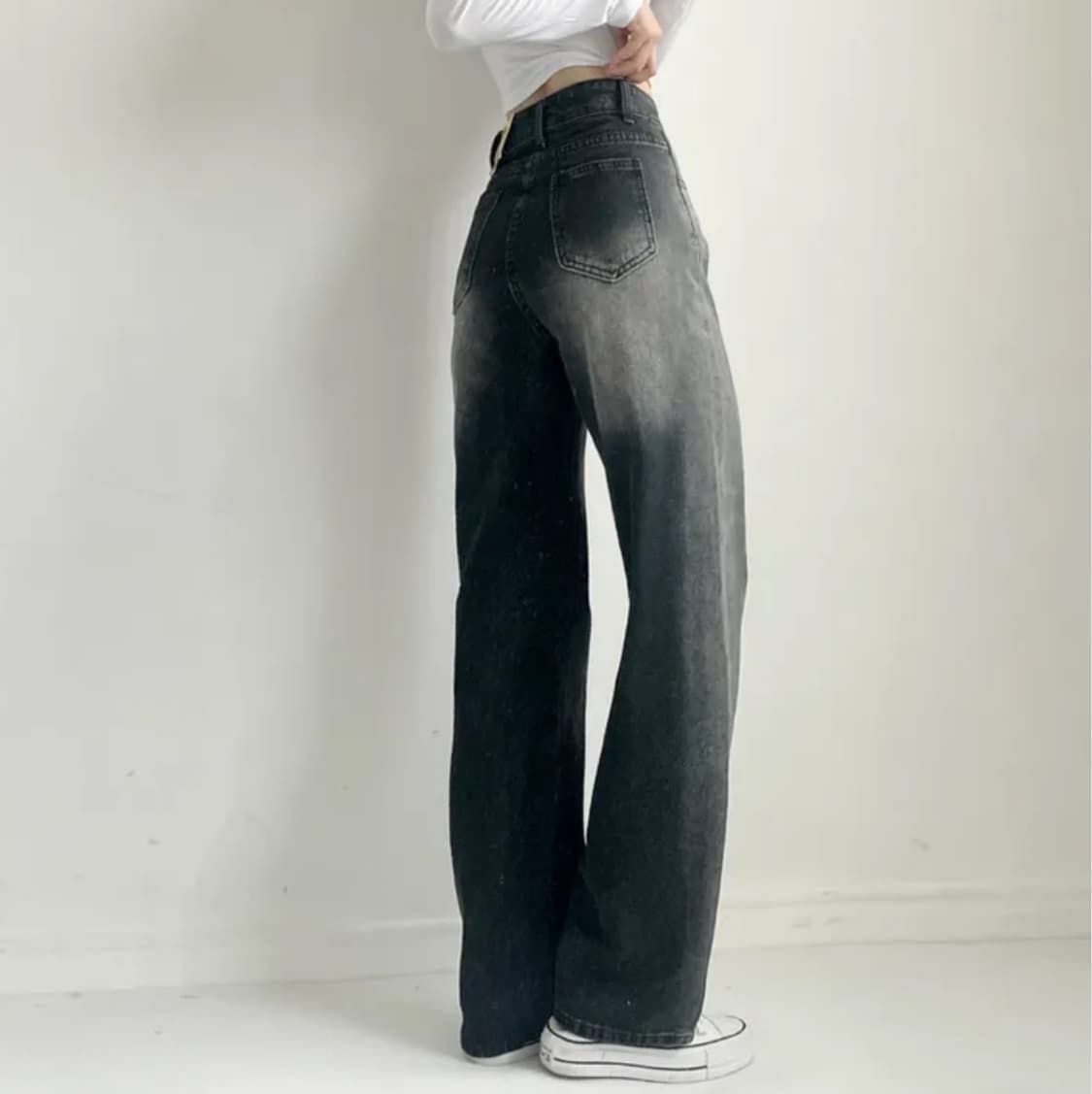 흑청 워싱 바지 S 상품이미지2