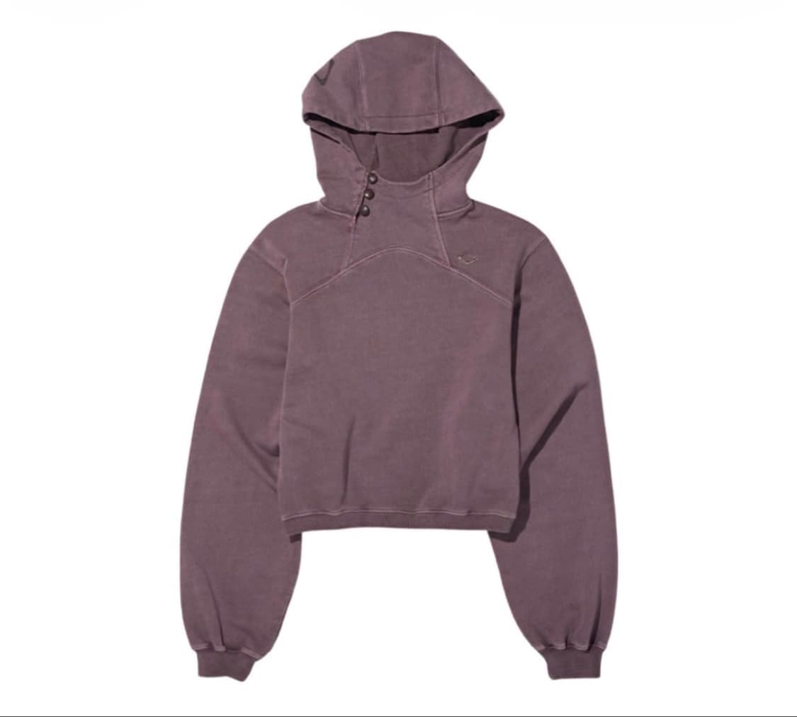 미스치프 사이드 버튼 업 크롭 후드 상품이미지1