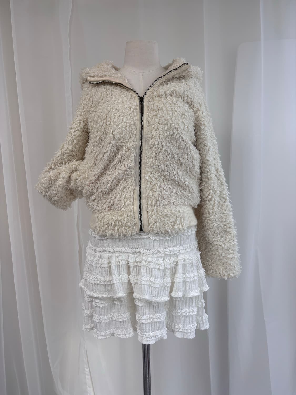 CECIL McBEE 뽀글이 호피 안감 점퍼 상품이미지8