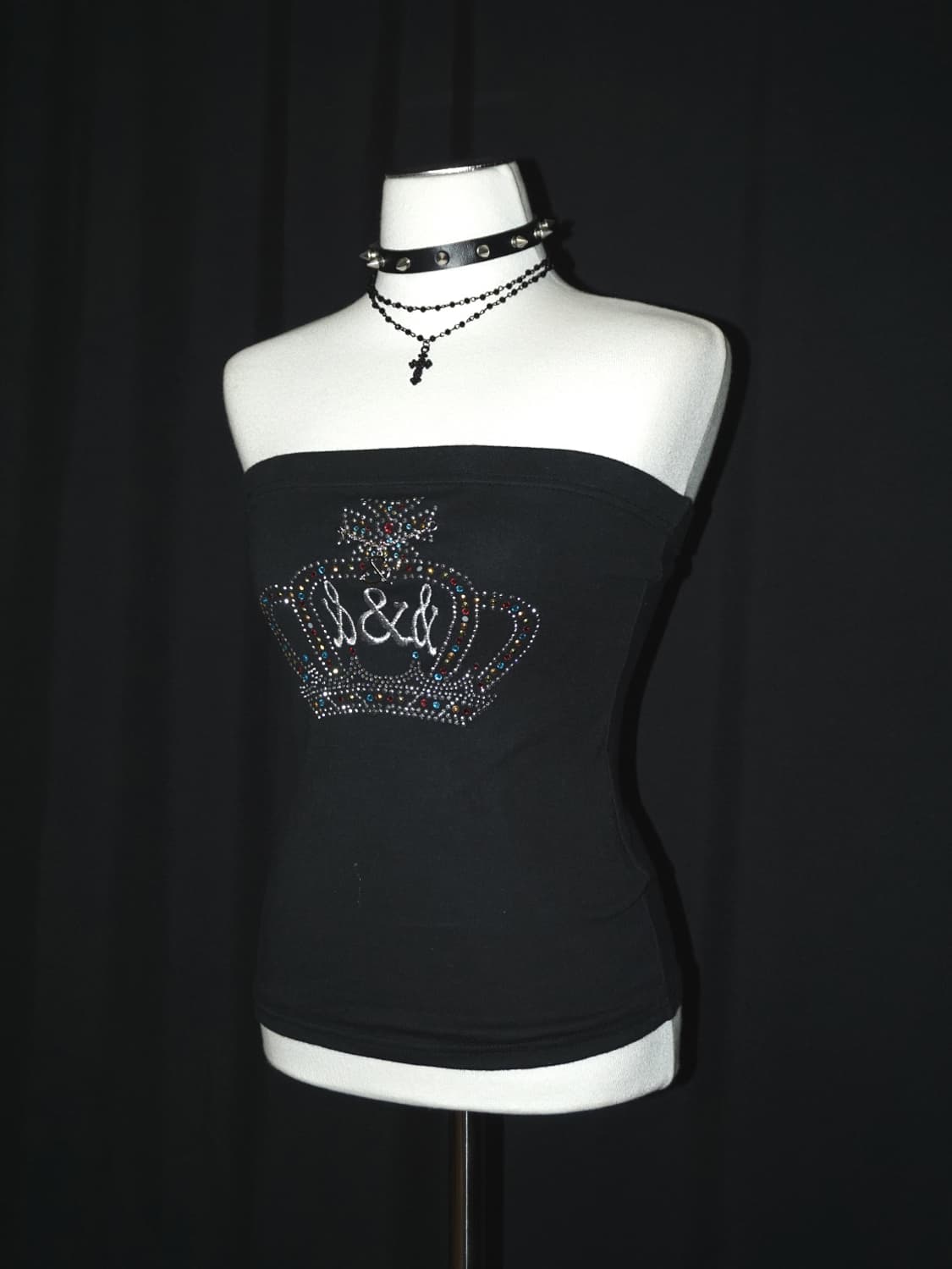 y2k crown rhinestone top  상품이미지3