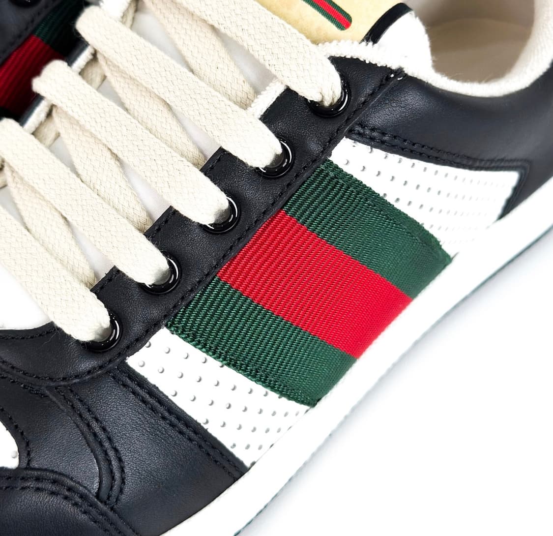 [5] Gucci 구찌 여성 GG로고 스크리너 레더 스니커즈 블랙 상품이미지8