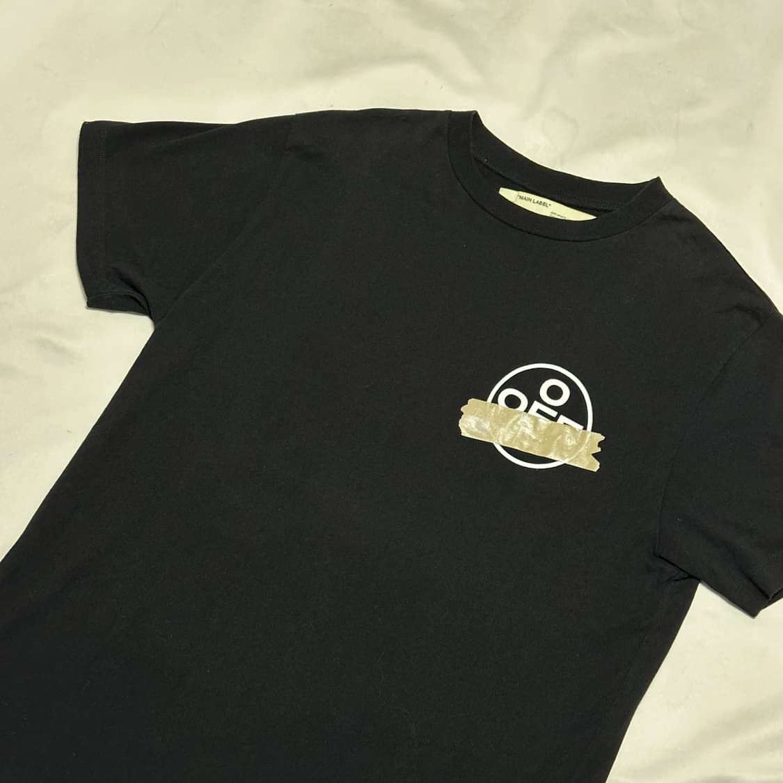 XL 오프화이트 블랙 반팔 상품이미지1