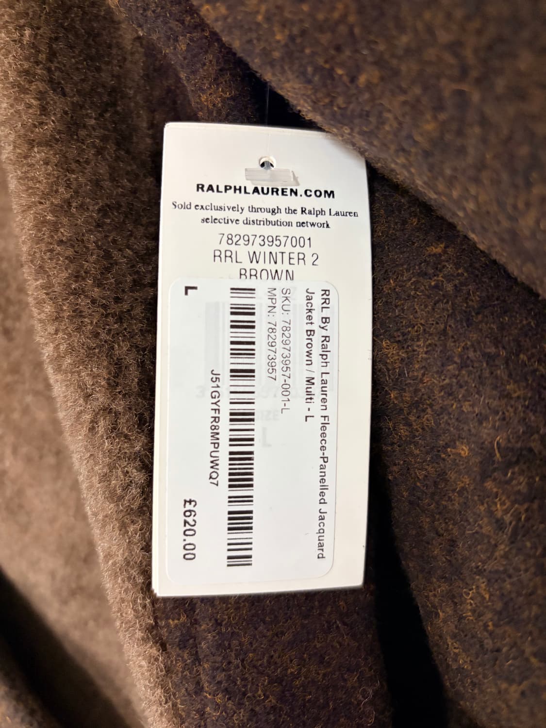 RRL 더블알엘 그리즐리 플리스 자켓 L 상품이미지5