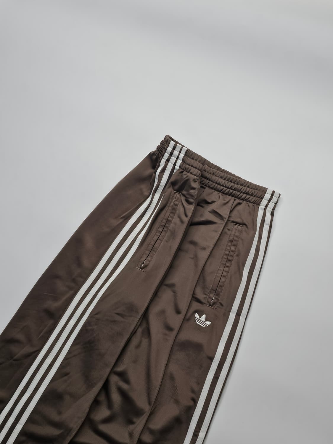 아디다스 삼선 브라운 트랙팬츠 와이드 져지 바지 상품이미지4