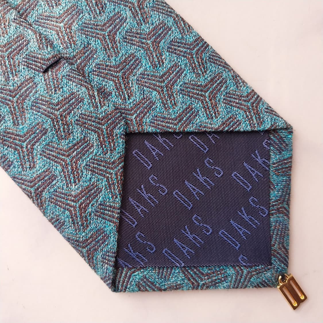 닥스 실크 코발트 블루 패턴 넥타이 8.2cm A+등급 K2325 상품이미지8