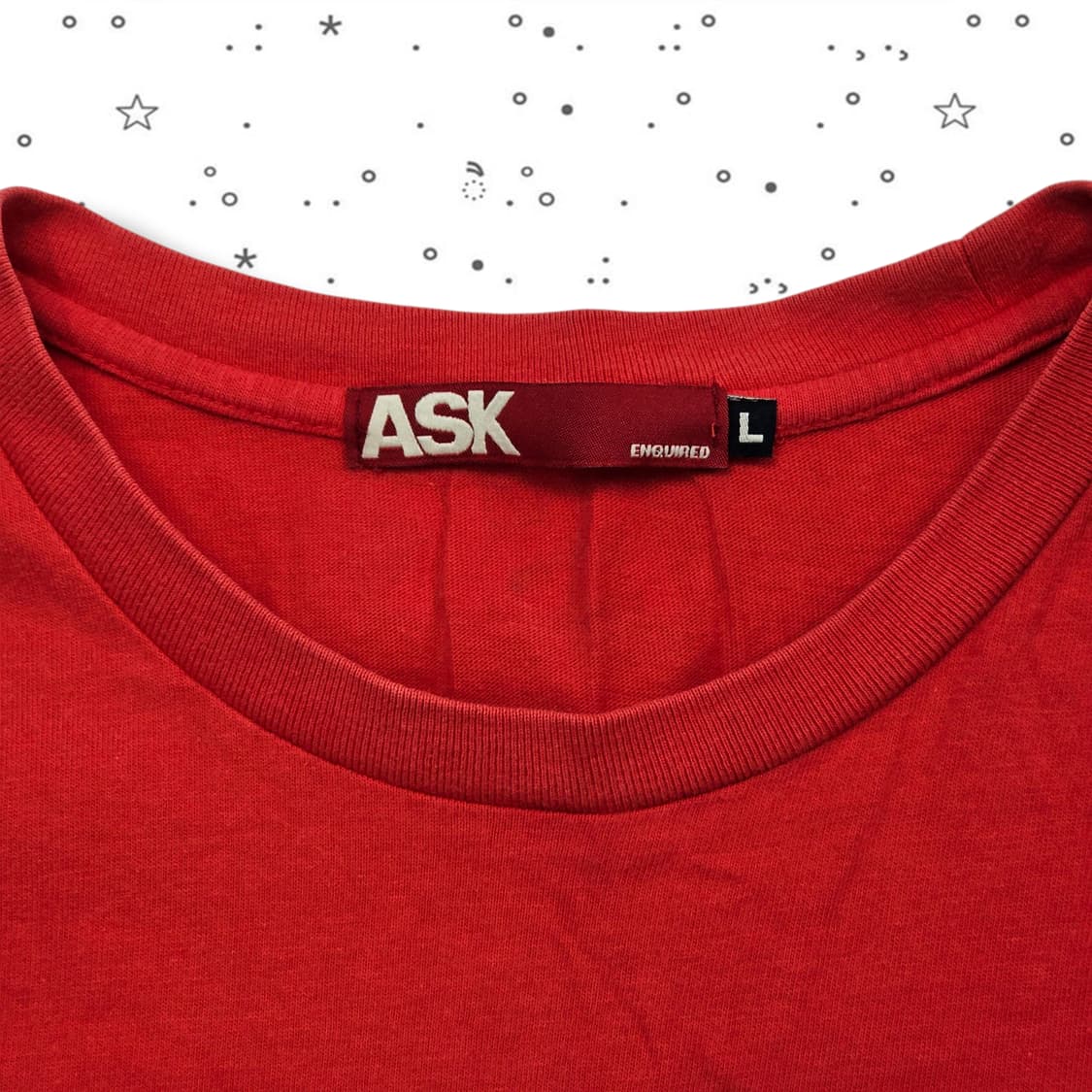 L ASK 에스크 프린팅 반팔 티셔츠 레드 상품이미지4