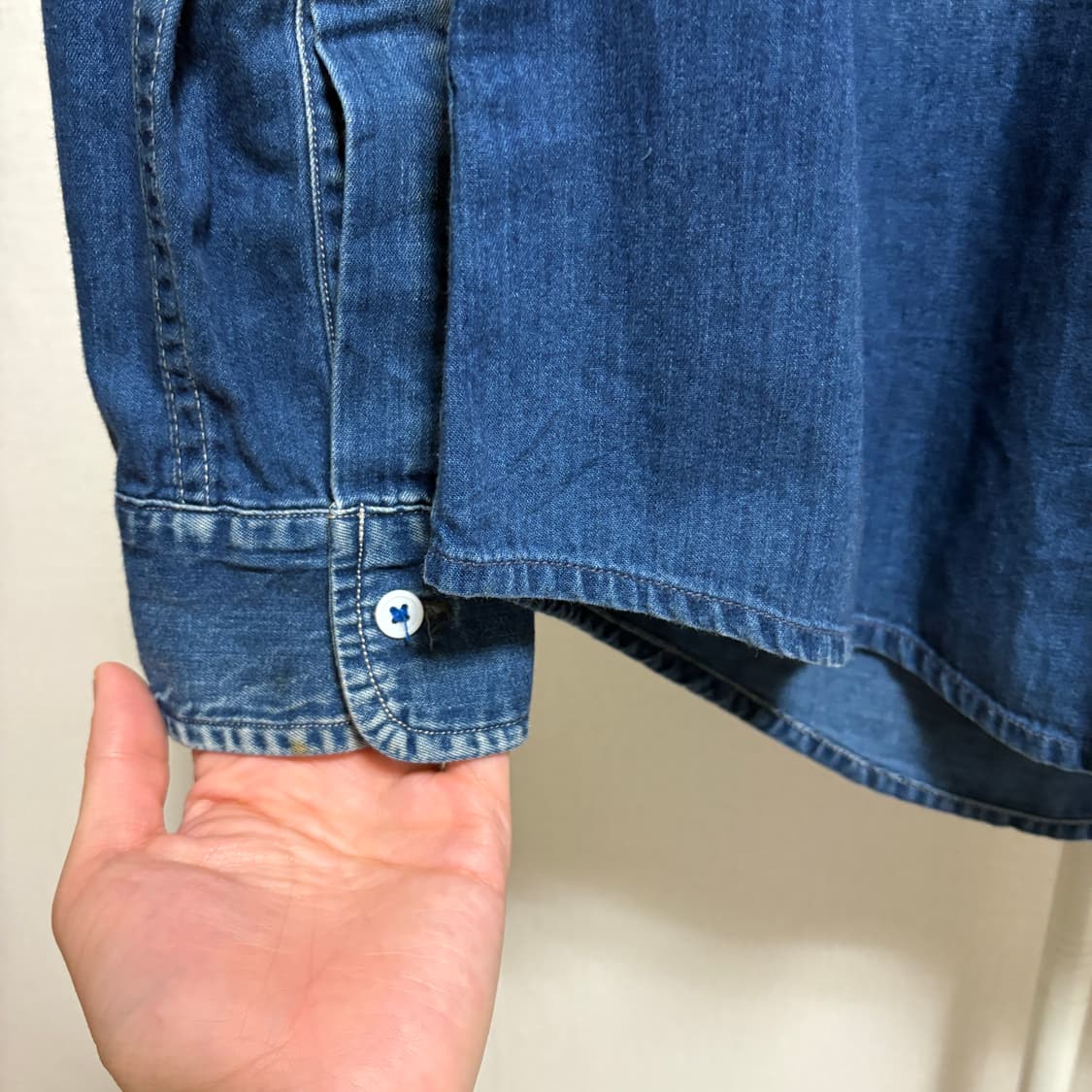 블루블루 인디고 다이 워시드 데님셔츠 / 블루, 3 상품이미지7