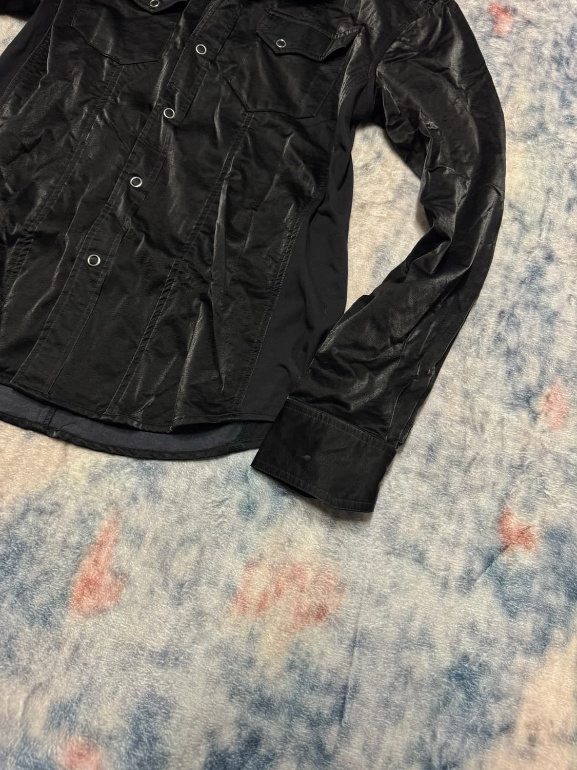 Buffalo bobs black satin layered shirts 상품이미지6