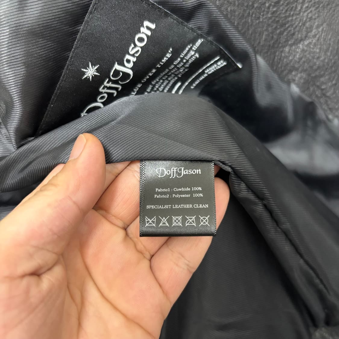 도프제이슨 블랙 가죽 자켓 상품이미지6