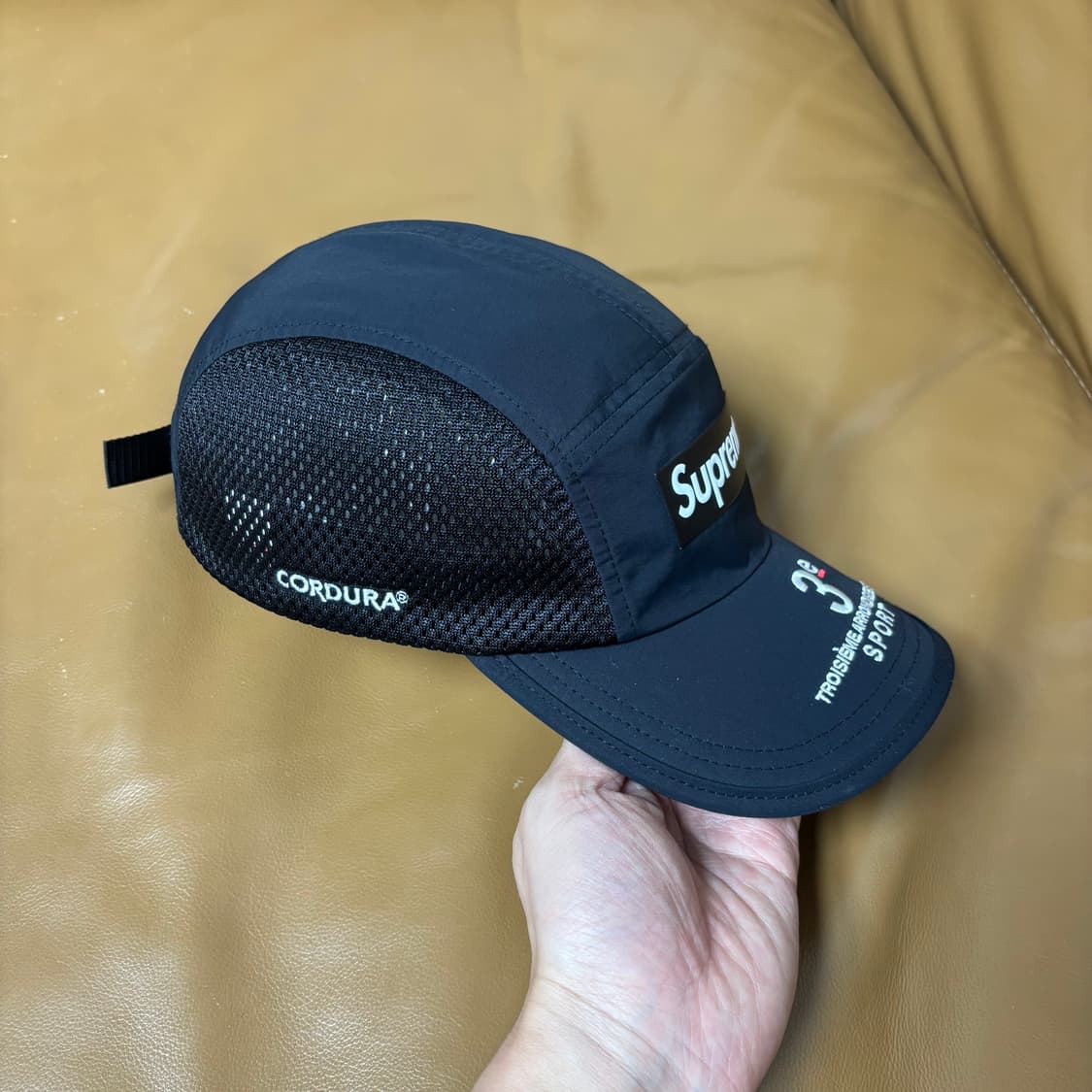 슈프림 캠프캡 모자 박스로고 24ss 메쉬 사이드 패널 블랙 상품이미지3