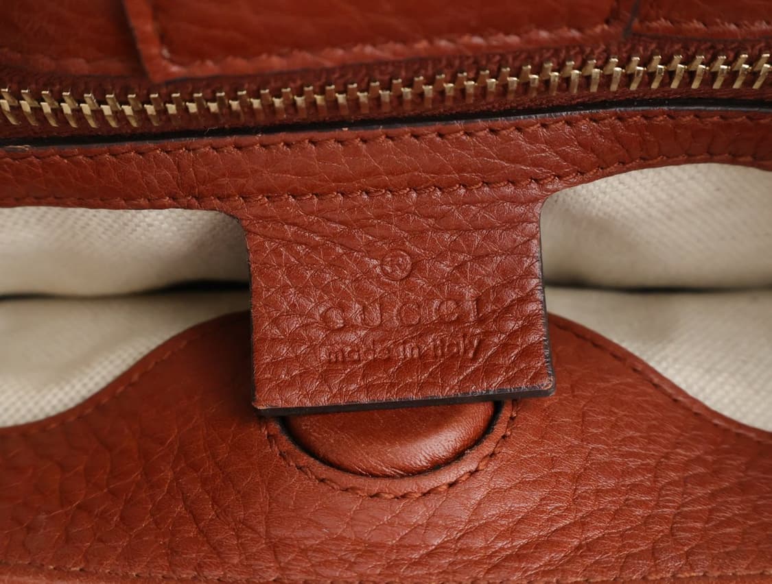 구찌 카프스킨 뱀부 쇼퍼 사첼백 토트백 크로스백 브라운 상품이미지8