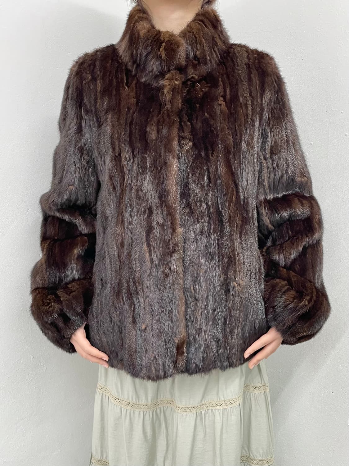 브라운 밍크 퍼자켓 상품이미지1