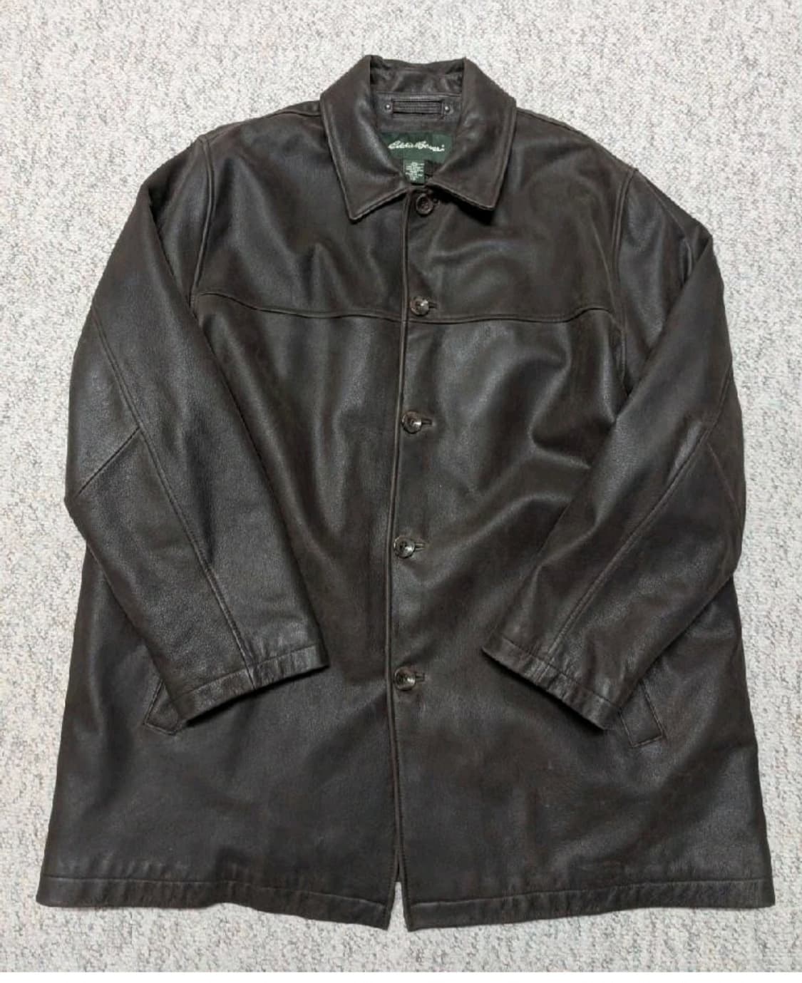 에디바우어90 브라운가죽자켓 상품이미지1