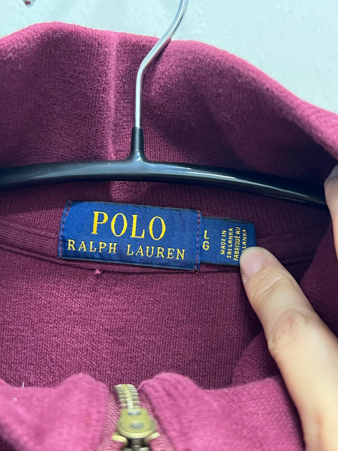 폴로랄프로렌 하프집 니트 버건디 상품이미지5