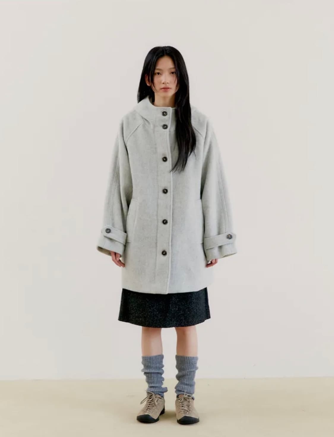 오피쉬 RICH WOOL HALF COAT_GRAY 상품이미지3